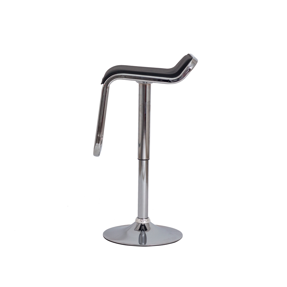 Kit 2 Banquetas Style Preta Base Giratória Cromada Altura Regulável Cozinha Bar Bancada