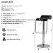 Kit 2 Banquetas Style Preta Base Giratória Cromada Altura Regulável Cozinha Bar Bancada