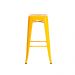 Kit 2 Banquetas Tolix Iron Design Industrial Amarela 76 cm Aço Cozinha Bar Bistrô Bancada
