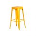 Kit 2 Banquetas Tolix Iron Design Industrial Amarela 76 cm Aço Cozinha Bar Bistrô Bancada