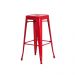 Kit 2 Banquetas Tolix Iron Design Industrial Vermelha 76 cm Aço Cozinha Bar Bistrô Bancada