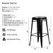 Kit 2 Banquetas Tolix Iron Design Industrial Vermelha 76 cm Aço Cozinha Bar Bistrô Bancada