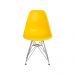 Kit 2 Cadeiras Eiffel Eames Amarela Base Cromada Sala Cozinha Jantar