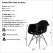 Kit 2 Cadeiras Eiffel Eames DAW c/Braço Vermelha Base Madeira Sala Cozinha Jantar