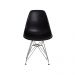 Kit 2 Cadeiras Eiffel Eames Preta Base Cromada Sala Cozinha Jantar