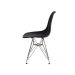 Kit 2 Cadeiras Eiffel Eames Preta Base Cromada Sala Cozinha Jantar