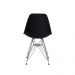 Kit 2 Cadeiras Eiffel Eames Preta Base Cromada Sala Cozinha Jantar