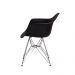 Kit 2 Cadeiras Eiffel Eames c/ Braço Base Cromada Preta