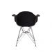 Kit 2 Cadeiras Eiffel Eames c/ Braço Base Cromada Preta