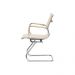 Kit 2 Cadeiras Escritório Interlocutor Stripes Fixa PU Nude