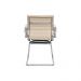 Kit 2 Cadeiras Escritório Interlocutor Stripes Fixa PU Nude
