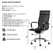 Kit 2 Cadeiras Escritório Mesh Presidente Preta Base Giratória Cromada Altura Ajustável