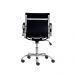 Kit 2 Cadeiras Escritório Stripes Diretor PU Preta Base Giratória Cromada Altura Ajustável