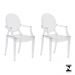 Kit 2 Cadeiras Louis Ghost Transparente Policarbonato Sala Cozinha Jantar