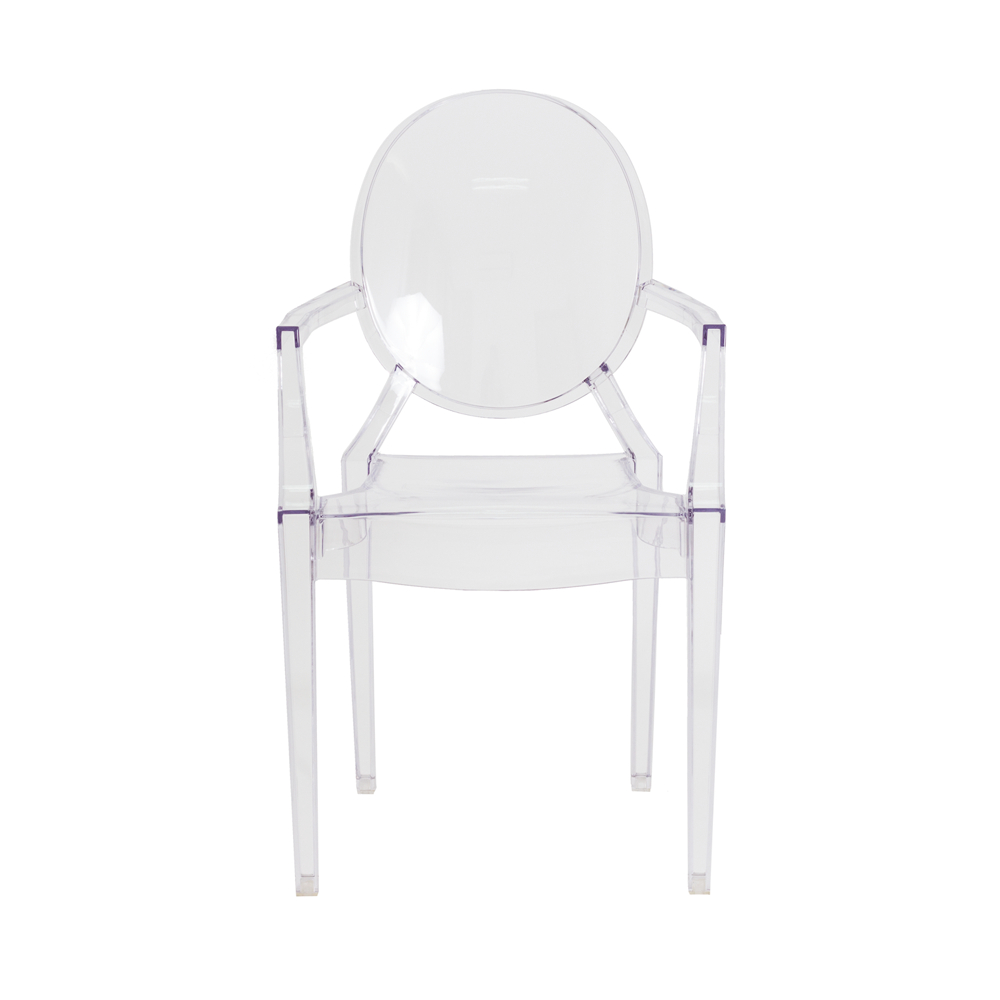 Kit 2 Cadeiras Louis Ghost Transparente Policarbonato Sala Cozinha Jantar