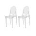 Kit 2 Cadeiras Victoria Ghost Transparente Sala Cozinha Jantar