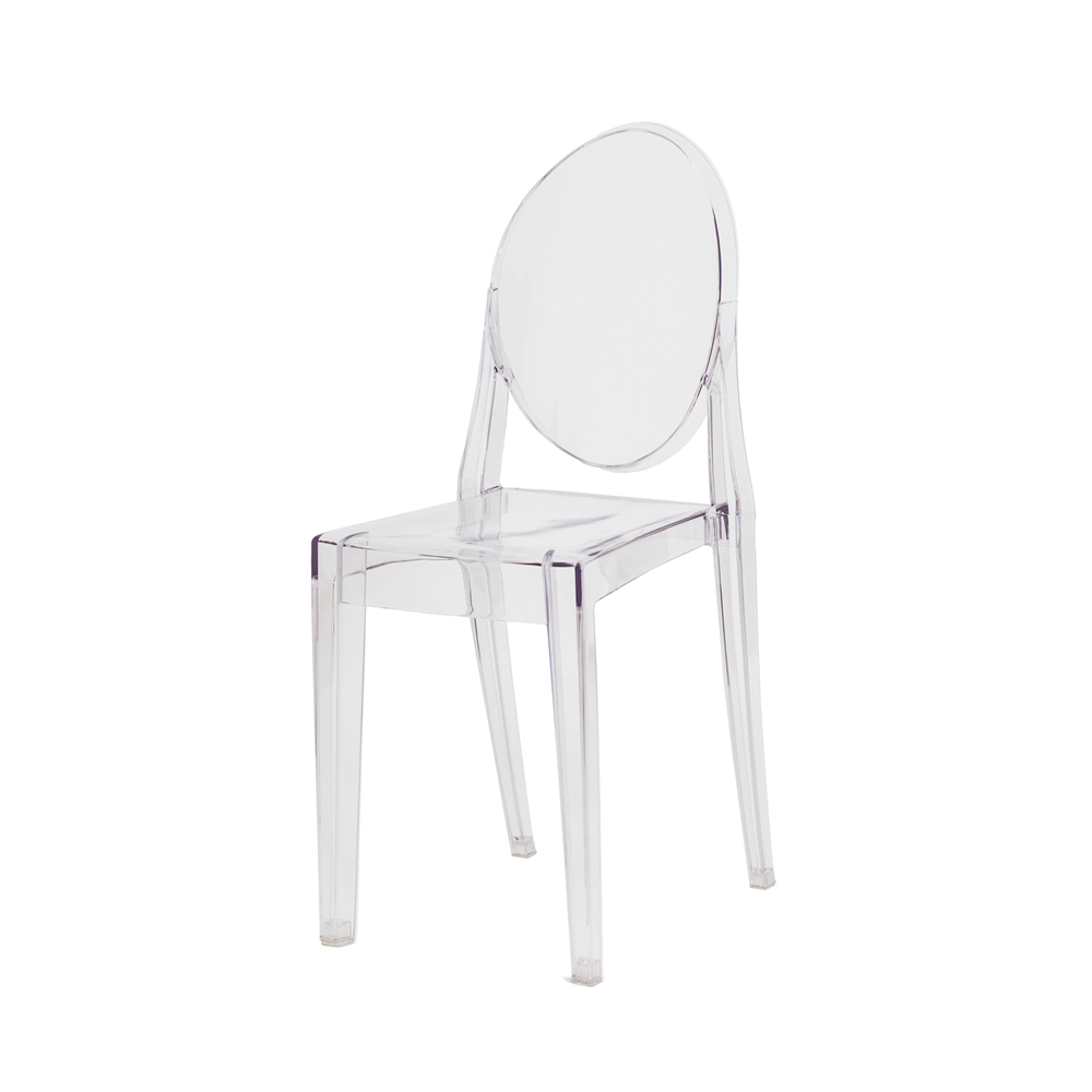 Kit 2 Cadeiras Victoria Ghost Transparente Sala Cozinha Jantar