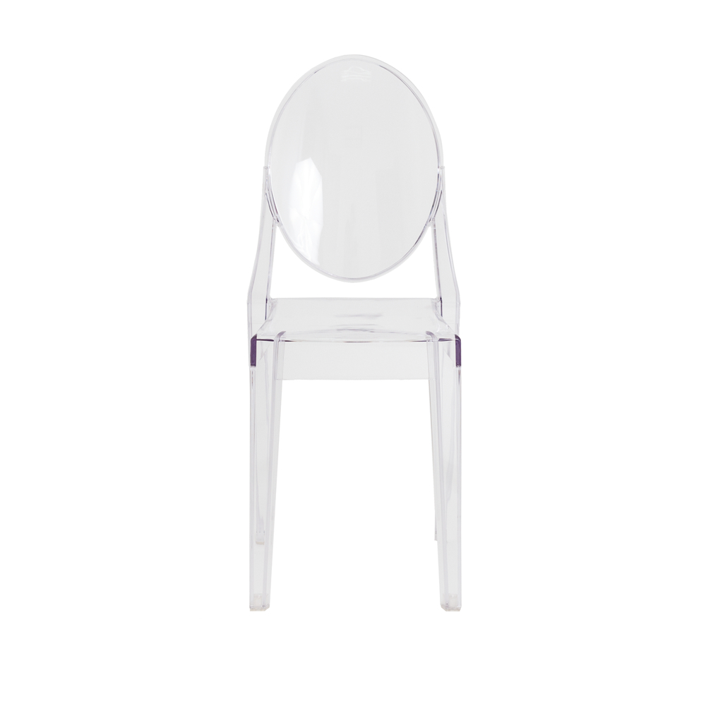 Kit 2 Cadeiras Victoria Ghost Transparente Sala Cozinha Jantar