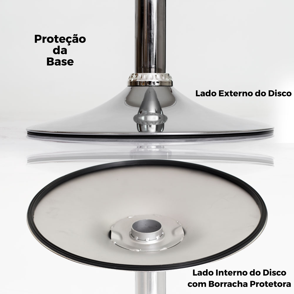 Kit 3 Banquetas Gomos II Marrom Café Base Giratória Cromada Altura Regulável Cozinha Bar Bancada