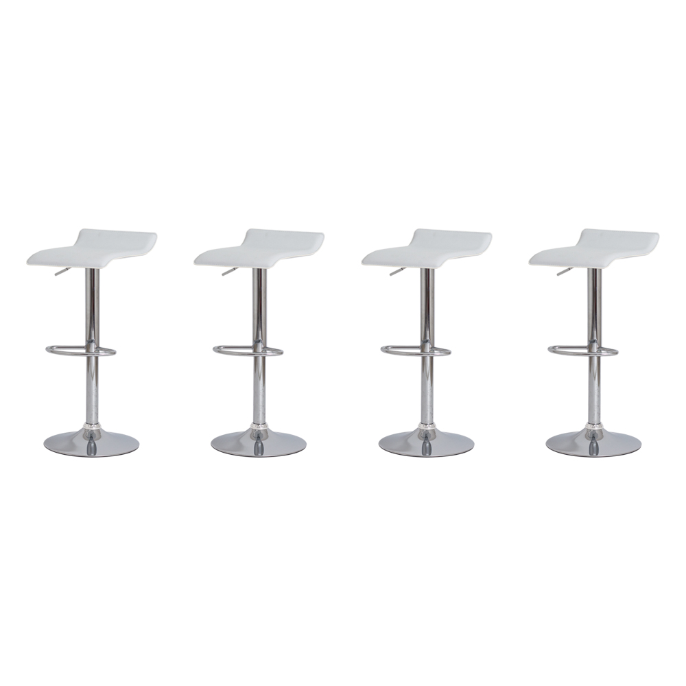 Kit 4 Banquetas Tóquio Belo Horizonte Branca Base Giratória Altura Regulável Cozinha Bar Bancada