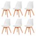 Kit 6 Cadeiras Leda Saarinen Design Branca Sala Cozinha Jantar