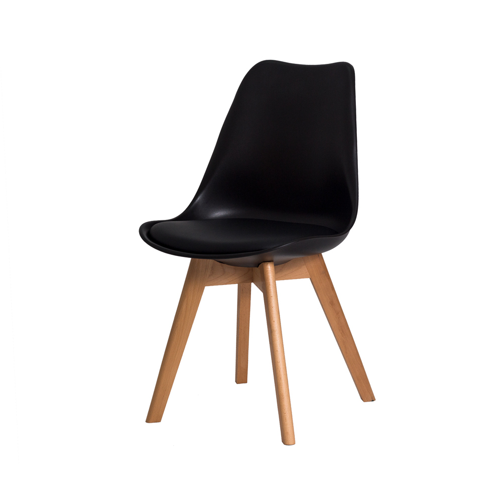 Kit 6 Cadeiras Leda Saarinen Design Preta Sala Cozinha Jantar