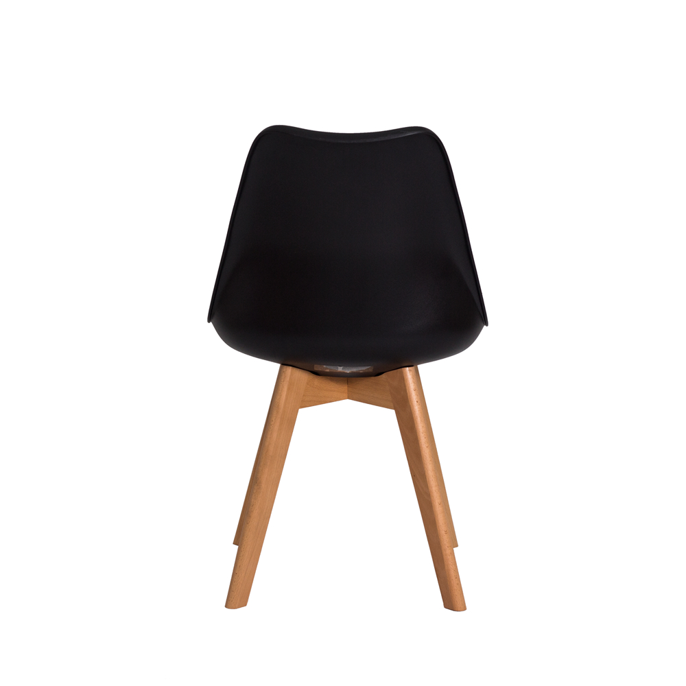Kit 6 Cadeiras Leda Saarinen Design Preta Sala Cozinha Jantar