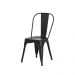 Kit 6 Cadeiras Tolix Iron Design Preto Fosco Aço Industrial Sala Cozinha Jantar Bar