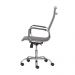 Kit Cadeira de Escritório Presidente Stripes + 2 Cadeiras Interlocutor Fixa Cinza Office Waw Design