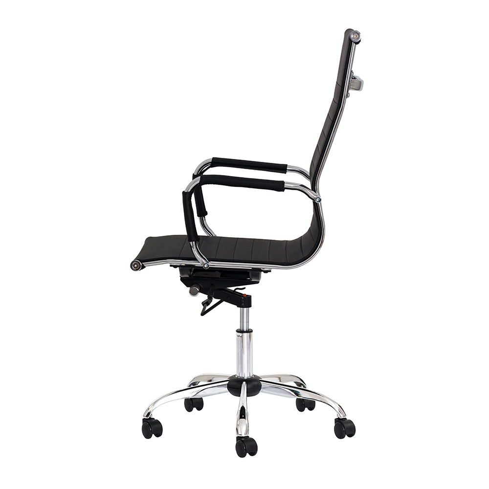 Kit Escritório Stripes 1 Cadeira Giratória Presidente 2 Cadeiras Interlocutor Fixa Preta Office