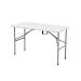 Mesa Dobrável Tipo Maleta Prática e Durável 122x60cm Branca - WAW Design
