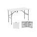 Mesa Dobrável Tipo Maleta Prática e Durável 122x60cm Branca - WAW Design