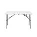 Mesa Dobrável Tipo Maleta Prática e Durável 122x60cm Branca - WAW Design