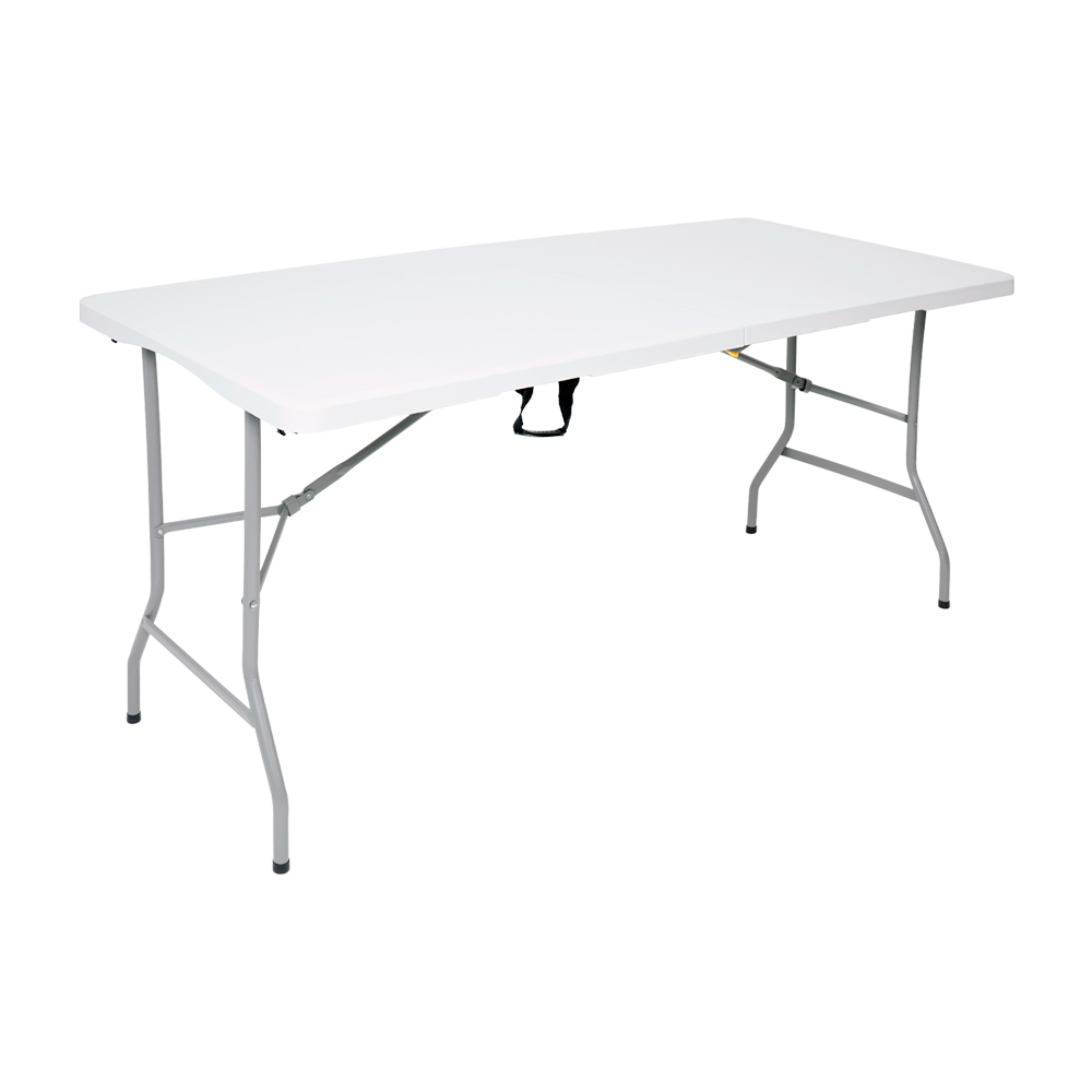 Mesa Dobrável Tipo Maleta Prática e Durável 152x60cm Branca - WAW Design