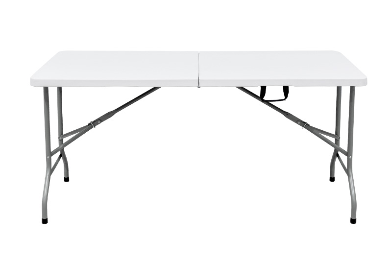 Mesa Dobrável Tipo Maleta Prática e Durável 180x70cm Branca - WAW Design