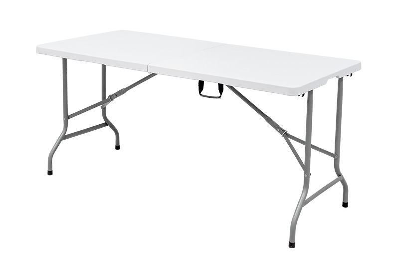 Mesa Dobrável Tipo Maleta Prática e Durável 180x70cm Branca - WAW Design