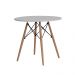 Mesa Eiffel Eames Base Madeira Branca 120cm
