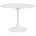 Mesa Saarinen Tulipa Redonda 120cm Tampo Madeira Branca Sala Cozinha Jantar