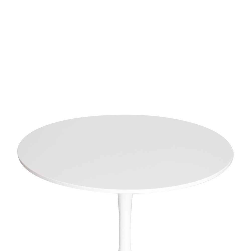 Mesa Saarinen Tulipa Redonda 120cm Tampo Madeira Branca Sala Cozinha Jantar