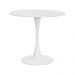 Mesa Saarinen Tulipa Redonda 80cm Tampo Madeira Branca Sala Cozinha Jantar