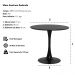Mesa Saarinen Tulipa Redonda 80cm Tampo Madeira Branca Sala Cozinha Jantar