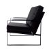 Poltrona Boss PU Preta com Base de Ferro