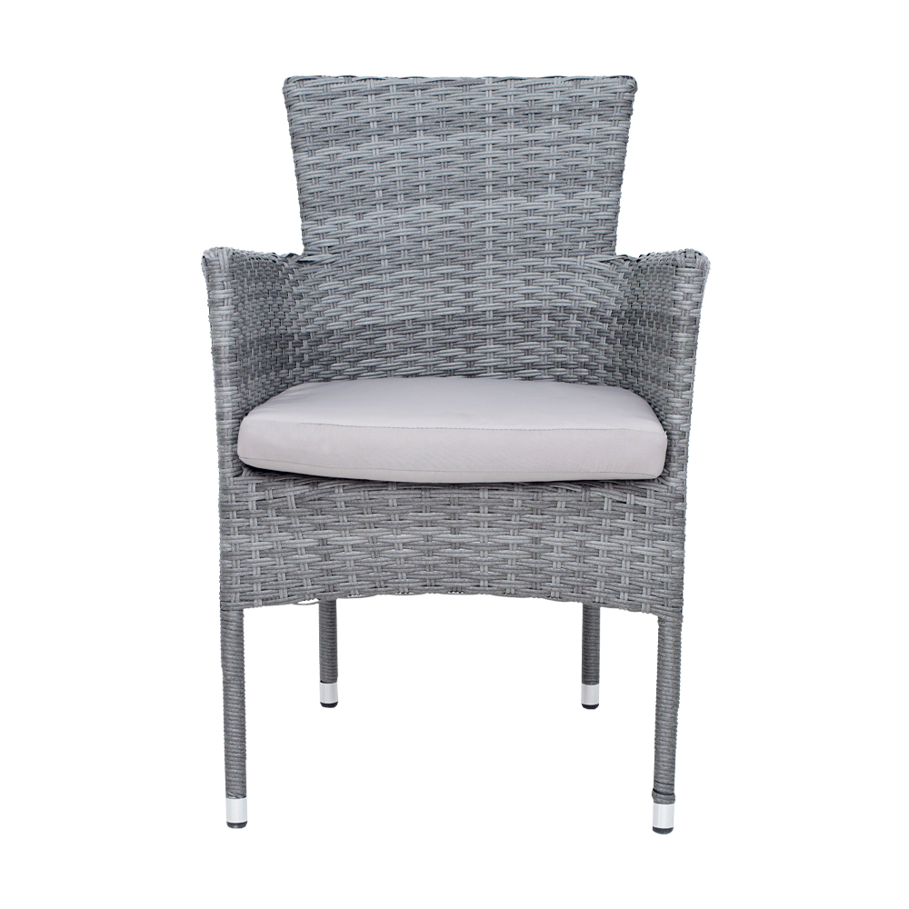 Poltrona em Rattan Davos na cor Cinza Para Área Externa - Waw Design