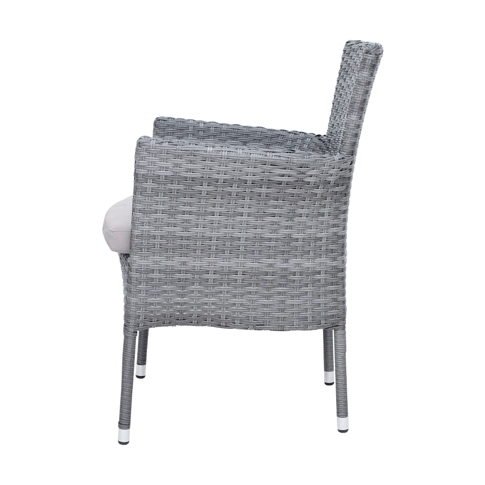 Poltrona em Rattan Davos na cor Cinza Para Área Externa - Waw Design
