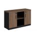 Armário Baixo Credenza p/ Escritório 1,20 Web40 Ameixa/Preto