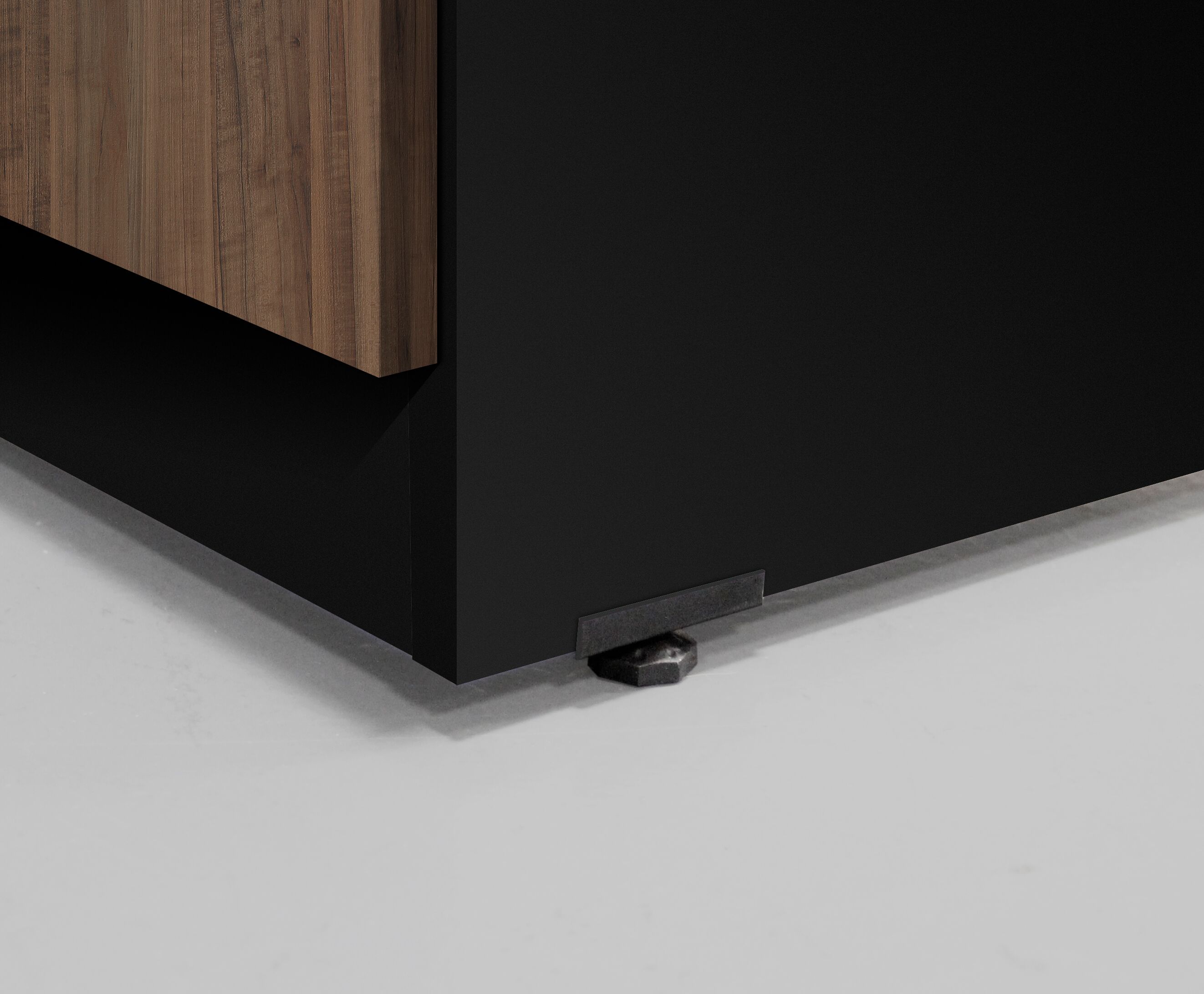 Armário Baixo Credenza p/ Escritório 1,20 Web40 Ameixa/Preto