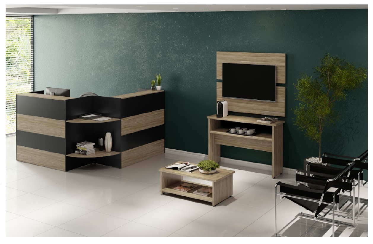 Balcão Recepção 1,50x1,50 Web15 Calvi/Preto