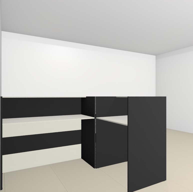 Balcão Recepção Web15 1,50 X 1,50 Cinza / Preto