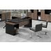 Mesa Diretor Web40 c/ Vidro 1,92 x 1,60 c/3gv - Ameixa/Preto