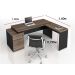 Mesa Diretor Web40 c/ Vidro 1,92 x 1,60 c/3gv - Ameixa/Preto